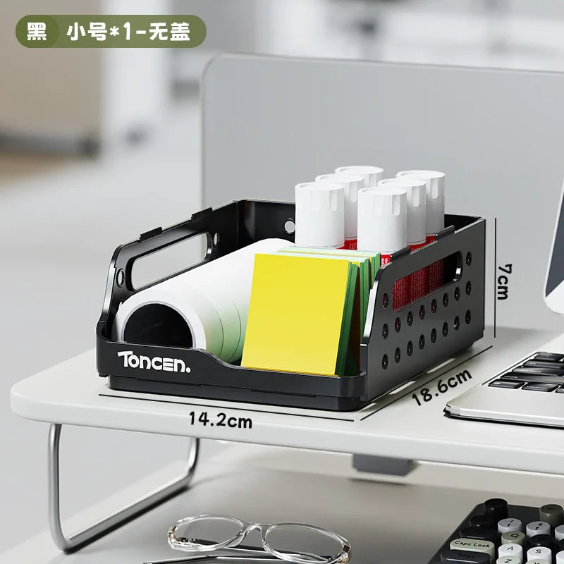 Double Layer Desk Organizer Pegboard Pen Holder Storage Shelf Desk Organizer Babs black