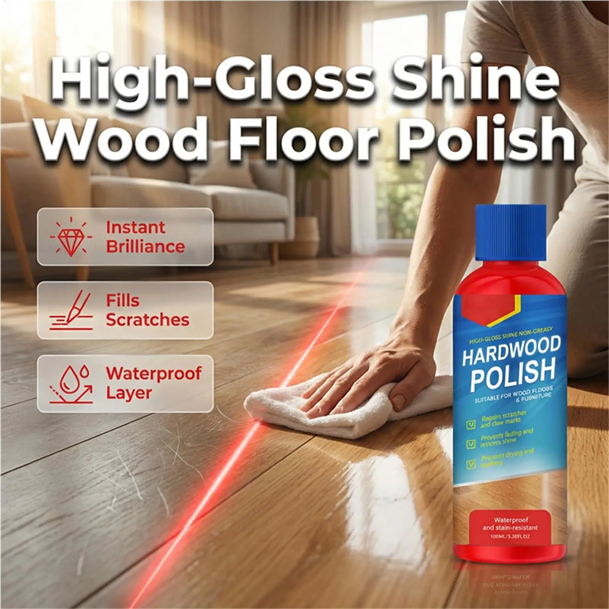 Hardwood Floor Polish & Scratch Repair – Wood Floor Restorer Floor Polish Restorer Babs