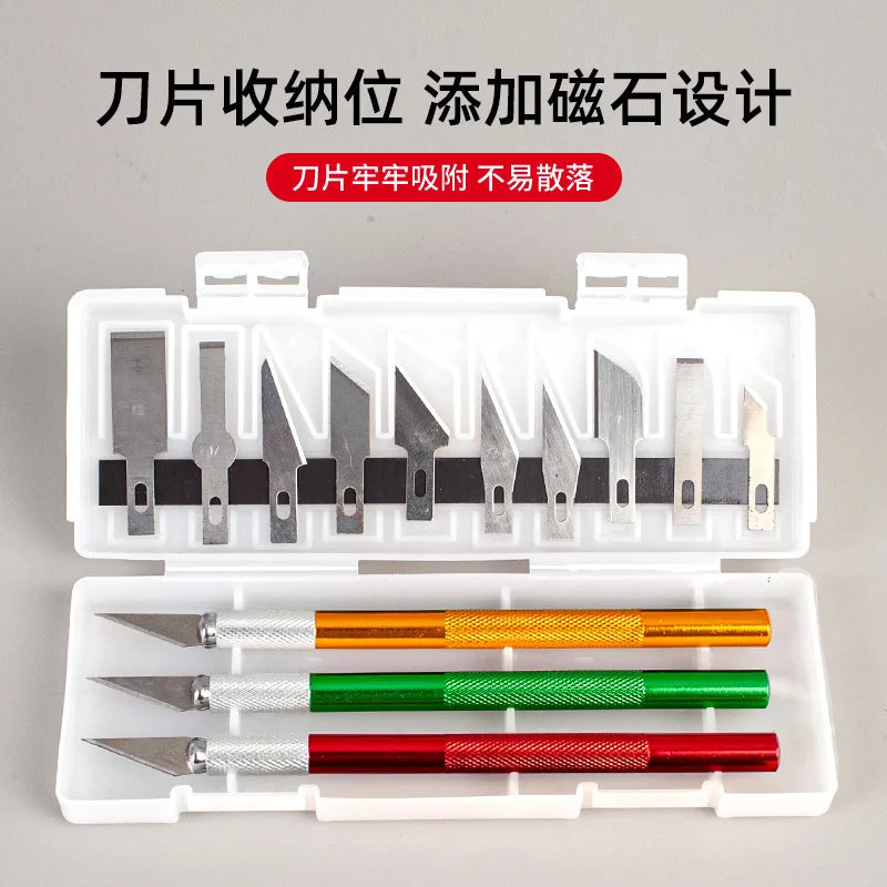 13-Piece Aluminum Alloy Engraving Knife Set | DIY Cutting Kit Engraving Knife Set Babs Multi-Colored