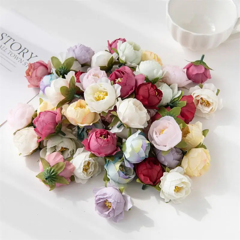 10/30Pcs Silk Artificial Rose Flowers – Wedding & Home Décor Artificial Silk Flowers Babs