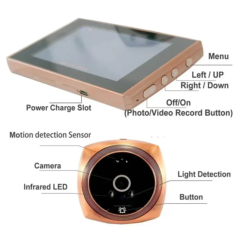 Digital Video Peephole Camera 4.3" Monitor & Motion Detection Video Peephole Camera Babs