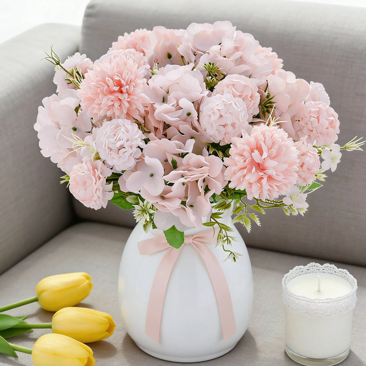Silk Hydrangea Artificial Flowers – Bridal Bouquet & Home Décor Artificial Silk Flowers Babs