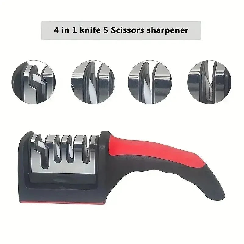 3-in-1 Handheld Manual Knife Sharpener – Kitchen Whetstone Knife Sharpener Babs