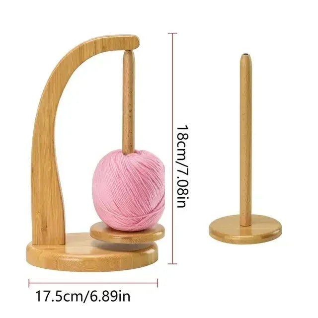 Wooden Magnetic Yarn Ball Holder – Rotating Knitting Spinner Yarn Ball Holder Babs A
