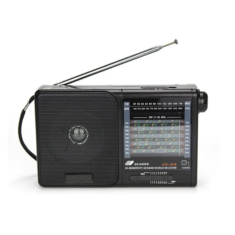 FM/MW/SW Pocket Radio with LCD Display & Telescopic Antenna Portable Digital Radio Babs Default Title