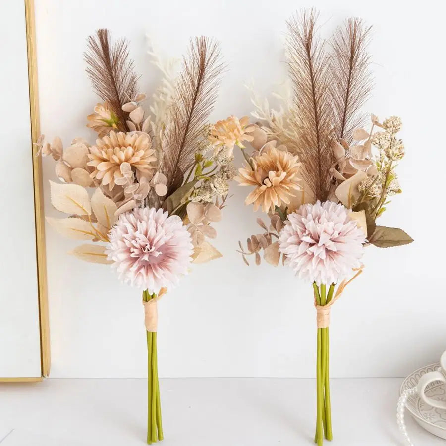 Artificial Silk Chrysanthemum Bouquet | Wedding & Home Decor Artificial Flower Bouquet Babs
