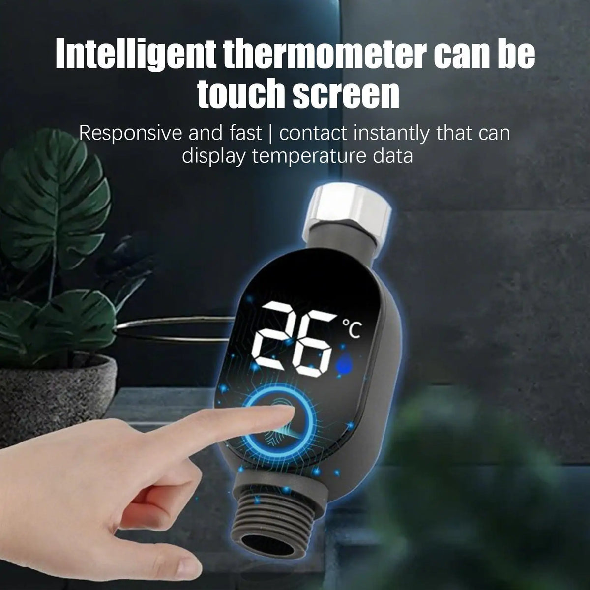 LED Digital Shower Thermometer – Accurate Water Temp Gauge Shower Thermometer Babs
