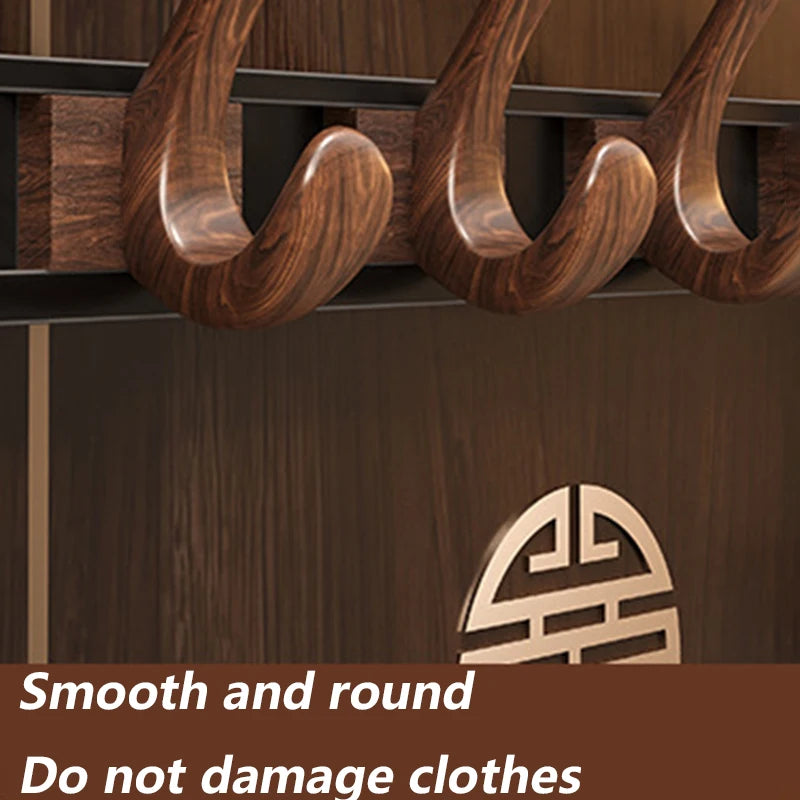 Modern Wood & Aluminum Wall Coat Rack – 6 Hooks Hallstand Wall Coat Rack Babs