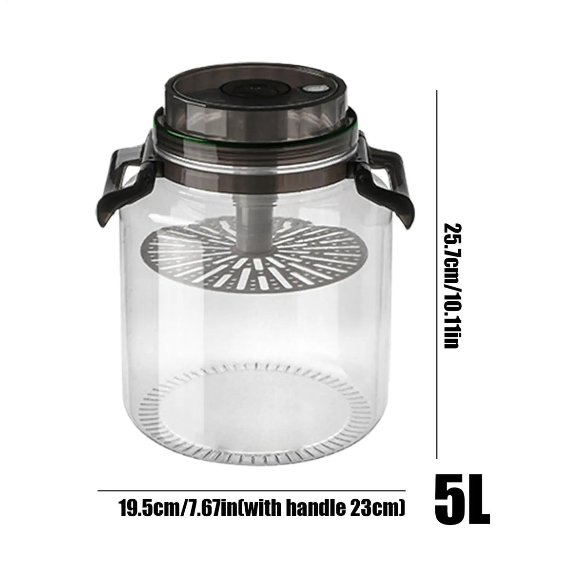 5L Airtight Pickle Fermentation Jar with Lid & Handle Fermentation Storage Jar Babs