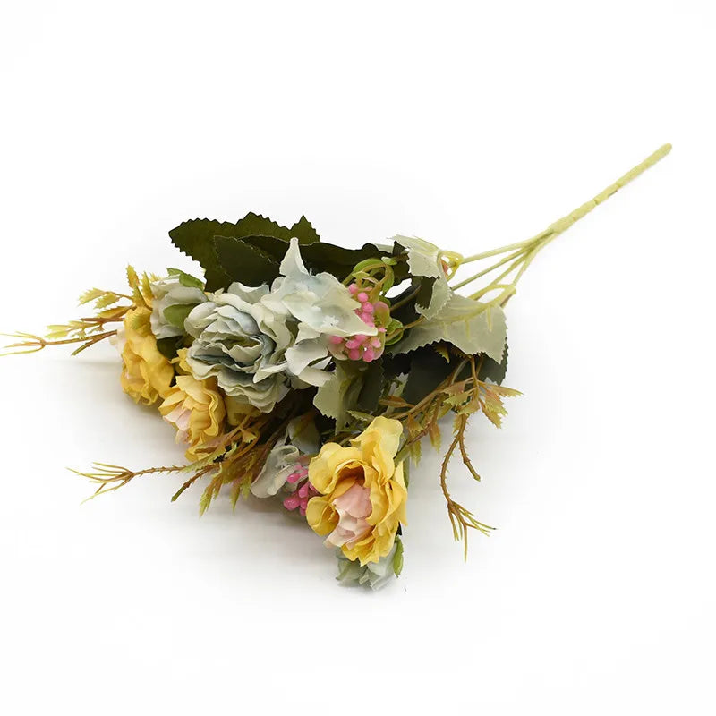 Silk Peony Rose Artificial Flowers for Wedding & Home Décor Artificial Silk Flowers Babs color 5 4 pcs