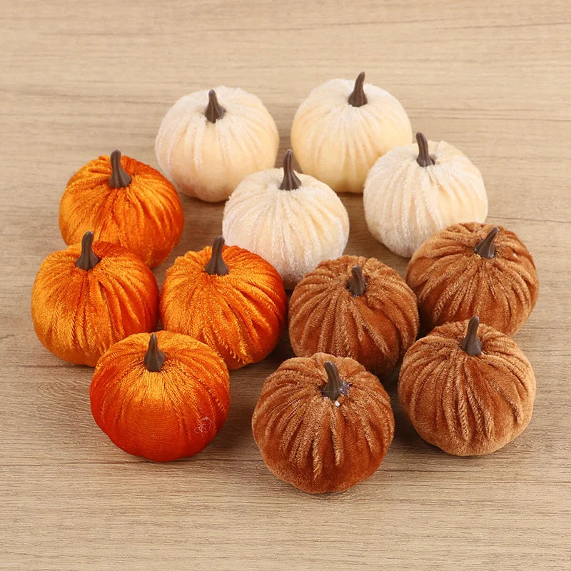 Flannel Artificial Pumpkins – Halloween & Thanksgiving Decor Artificial Pumpkin Decor Babs