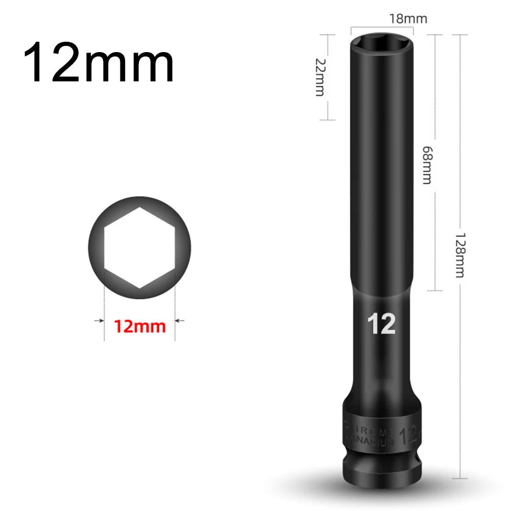 1/2" Drive Hex Socket Impact Wrench Adapter – Chrome Vanadium Socket Wrench Adapter Babs 12mm