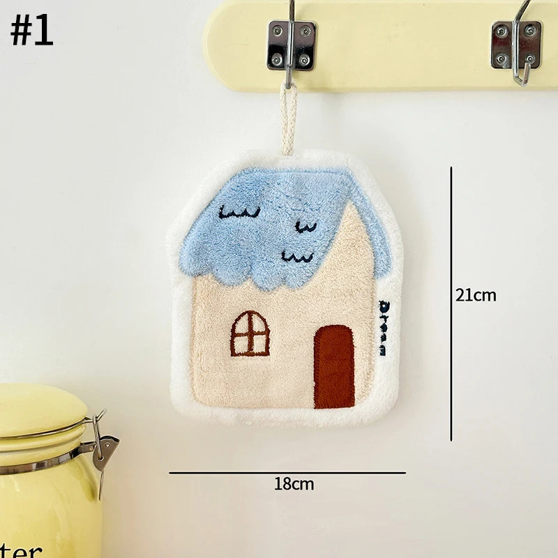 Kawaii Floral Hanging Hand Towel – Quick-Dry Kitchen & Bath Hand Towel Babs C1 20cm*20cm