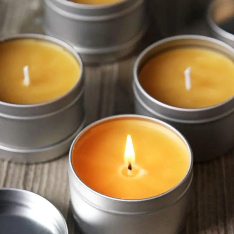5-Pack 100ml Round Aluminum Tin Jars with Lids – DIY Candle & Skincare Tin Candle Jars Babs