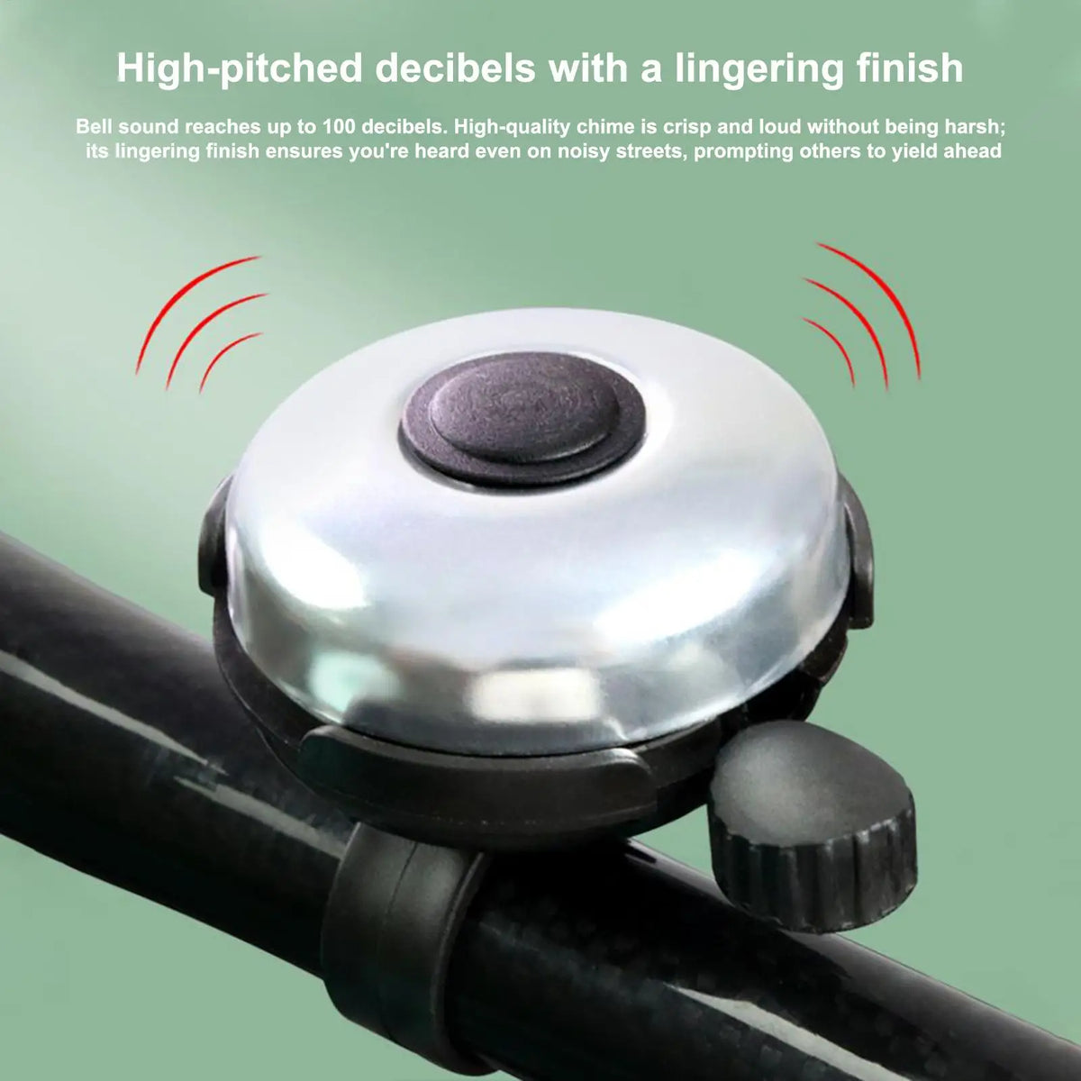100dB Loud Bicycle Bell – Alloy Cycling Ring Horn, Universal Fit Bicycle Bell Babs