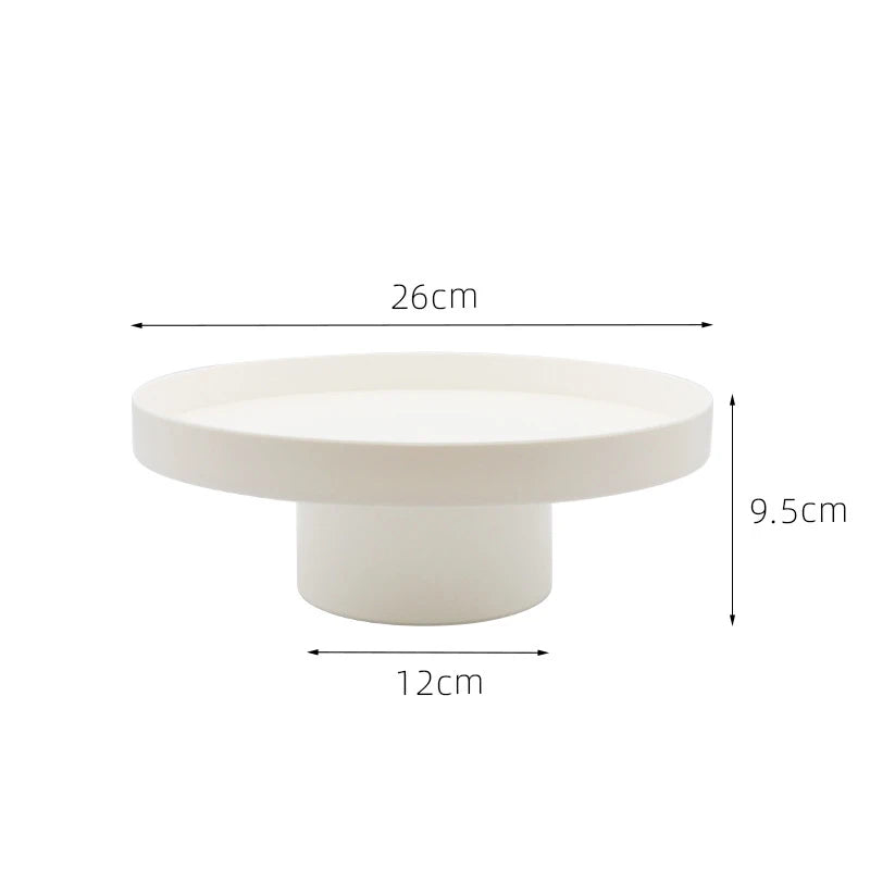 Modern Round Storage Tray – Desk, Jewelry & Kitchen Organizer Decorative Storage Tray Babs White Large