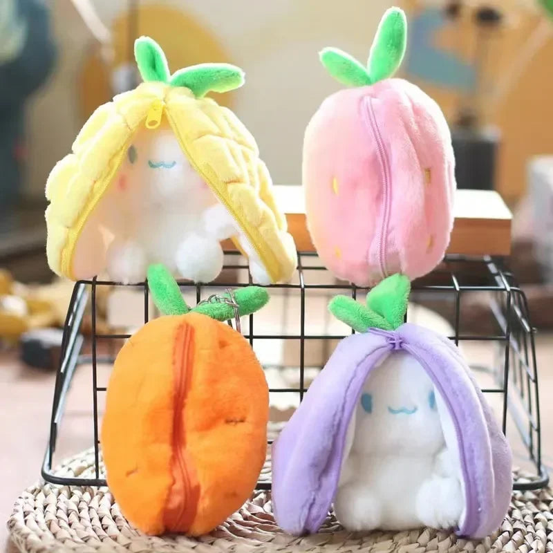 Transforming Bunny Plush Toy – Strawberry & Carrot Rabbit Doll Transforming Plush Toy Babs