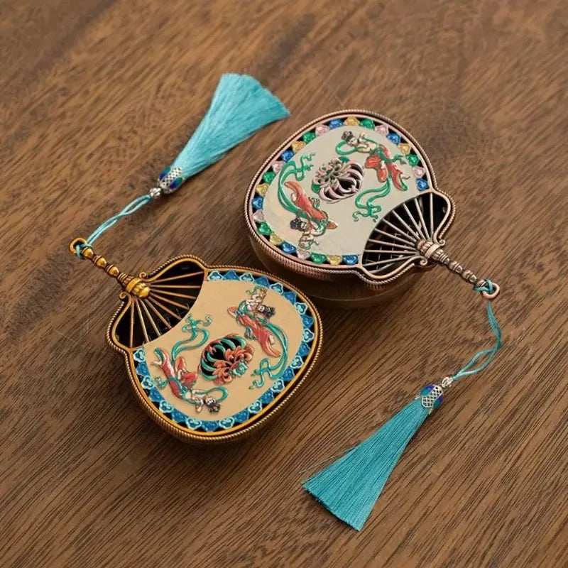 Chinese Enamel Incense Burner – Dunhuang Lute Design Censer Incense Burner Babs