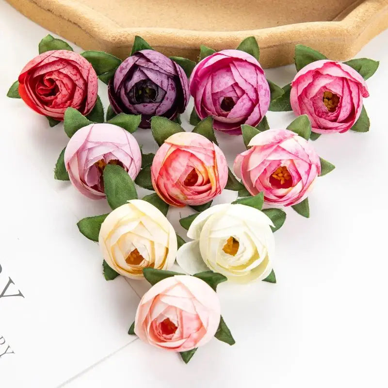 Silk Artificial Tea Rose Flower Heads – Wedding & Home Décor Artificial Flowers Babs
