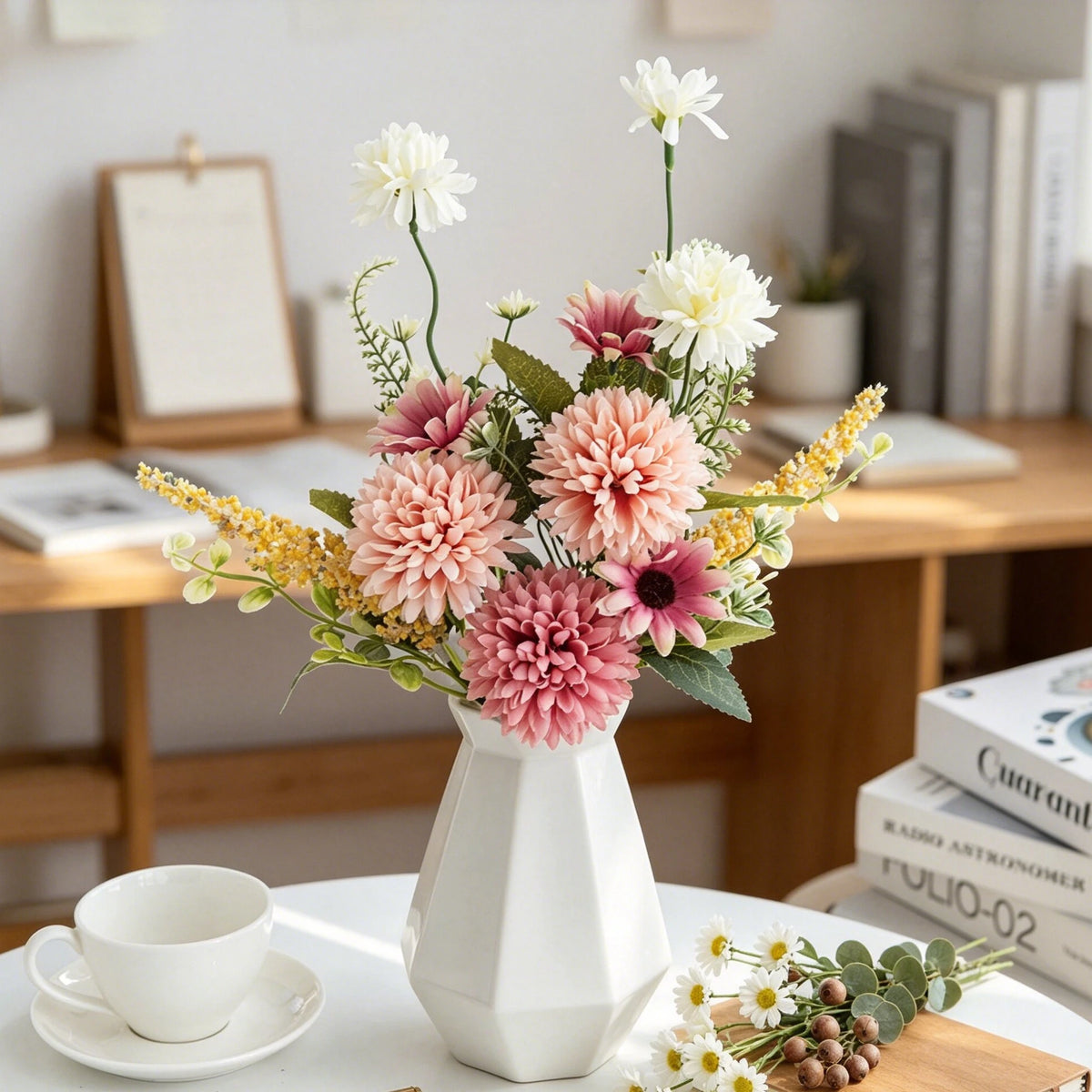 Silk Artificial Chrysanthemum Bouquet – Wedding & Home Decor Artificial Flower Bouquet Babs