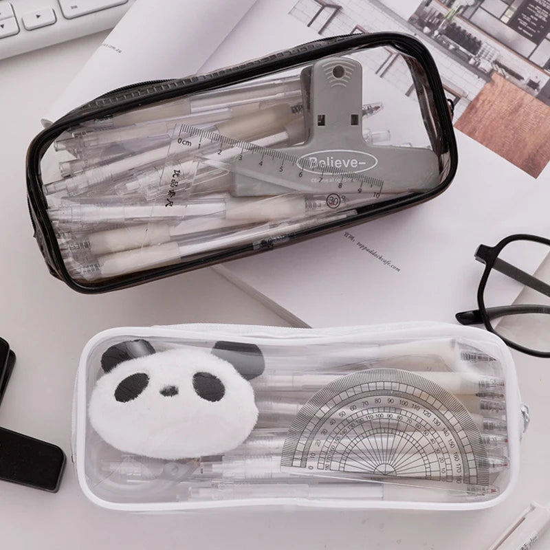Waterproof Transparent Pencil Case – Large Capacity PVC Zipper Bag Transparent Pencil Case Babs