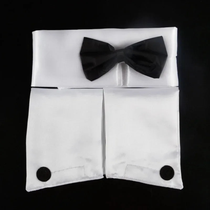 Men's Dancer Cosplay Costume Set – Bow Tie Collar & Cuffs Costume Accessory Set Babs