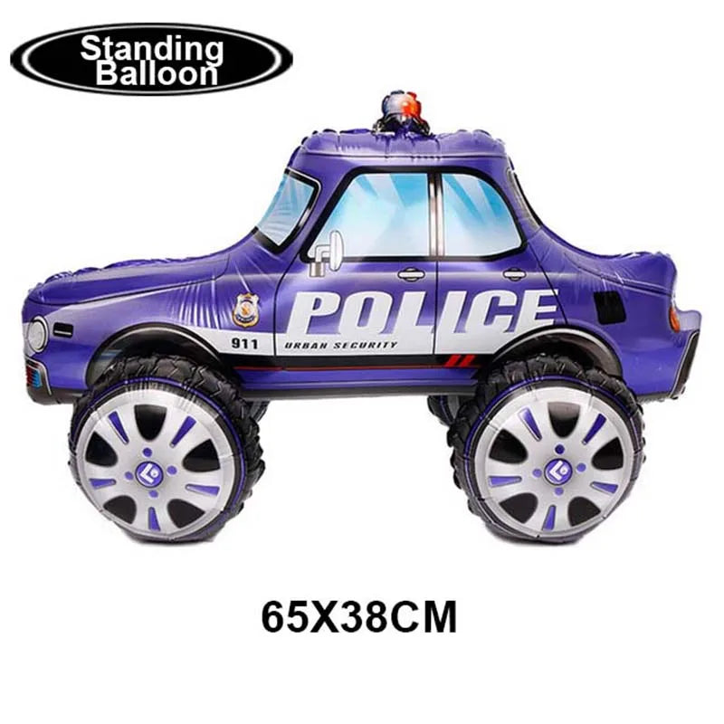Police Theme Kids Party Supplies – Plates, Cups & Balloons Set Party Supply Set Babs Standing Balloon As pictures show