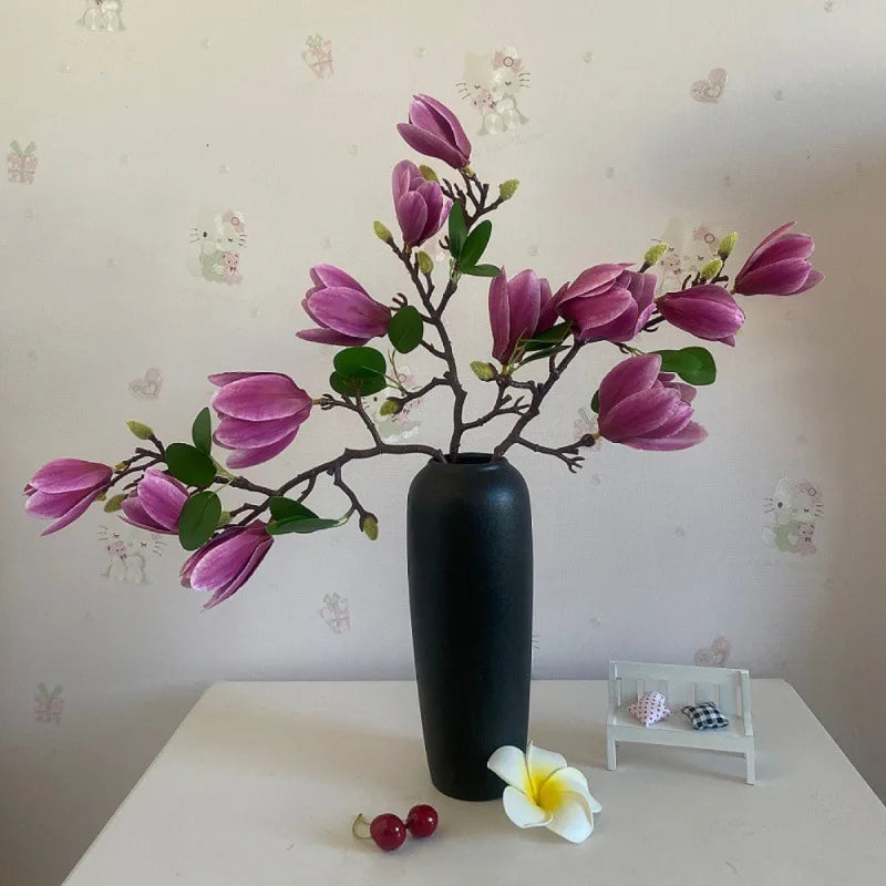 Silk Magnolia Artificial Flower Bouquet – Wedding & Home Decor Artificial Flower Bouquet Babs