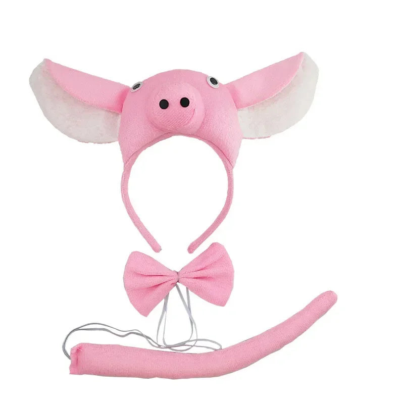 Animal Ear Headband Bow Tie Costume Set – Party & Cosplay Costume Accessory Set Babs 43