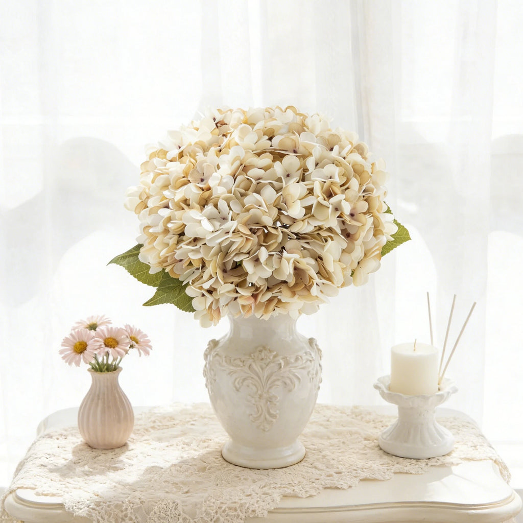 Artificial Silk Hydrangea Flower Branch – Wedding & Home Décor Artificial Flower Branch Babs