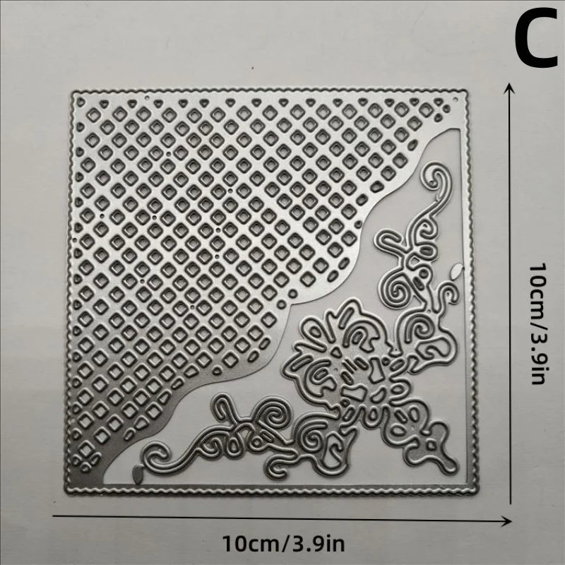 DIY Square Border Metal Cutting Dies for Scrapbooking & Paper Art Metal Cutting Dies Babs 1PC C