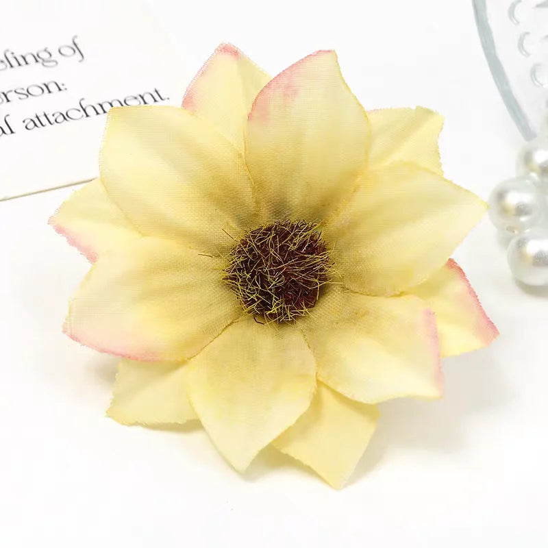 Yellow Silk Artificial Rose Heads – Wedding & Home Décor DIY Artificial Silk Flowers Babs 25 10Pcs