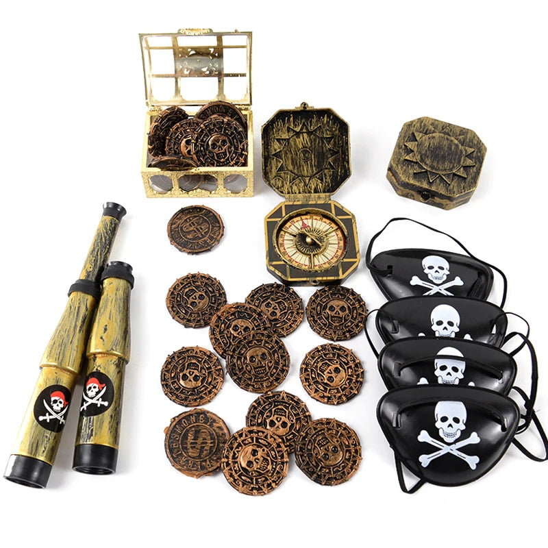 Pirate Party Kit – Eye Patch, Coins, Balloons & Skull Hat Party Favor Kit Babs
