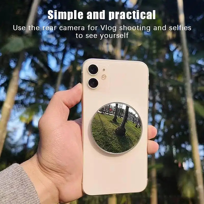 Magnetic Convex Selfie Mirror for Vlogging & Streaming Selfie Mirror Accessory Babs