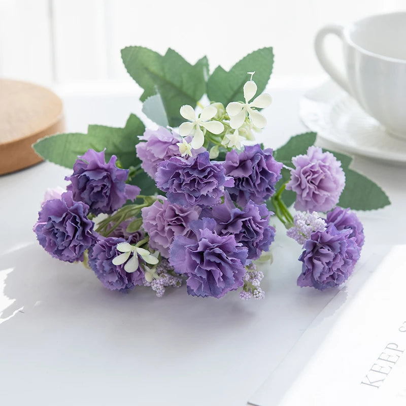 Artificial Silk Carnation Flowers – Wedding & Home Décor Artificial Flowers Babs PURPLE 1pc