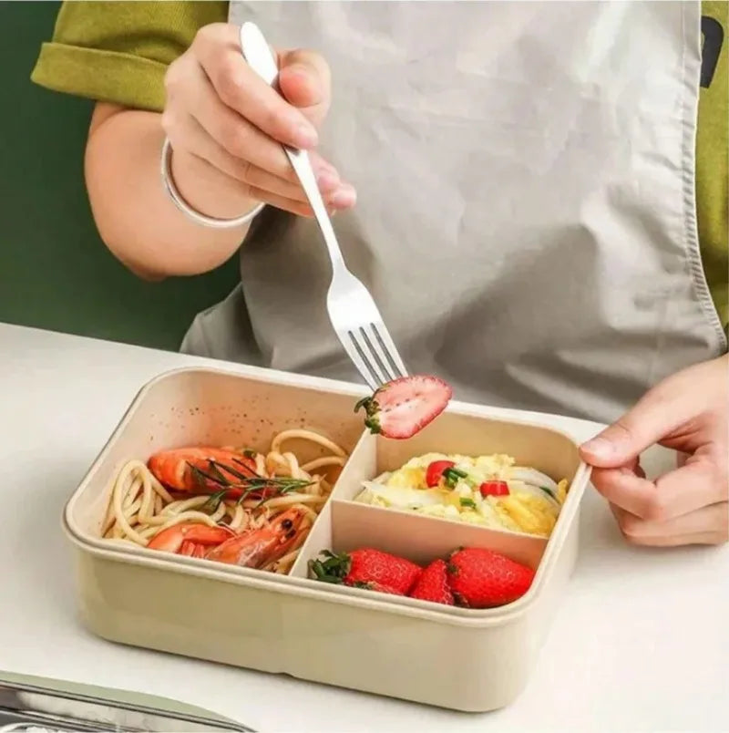 Adult Bento Box Set – 3 Compartments, Microwave Safe + Utensils Bento Lunch Box Set Babs
