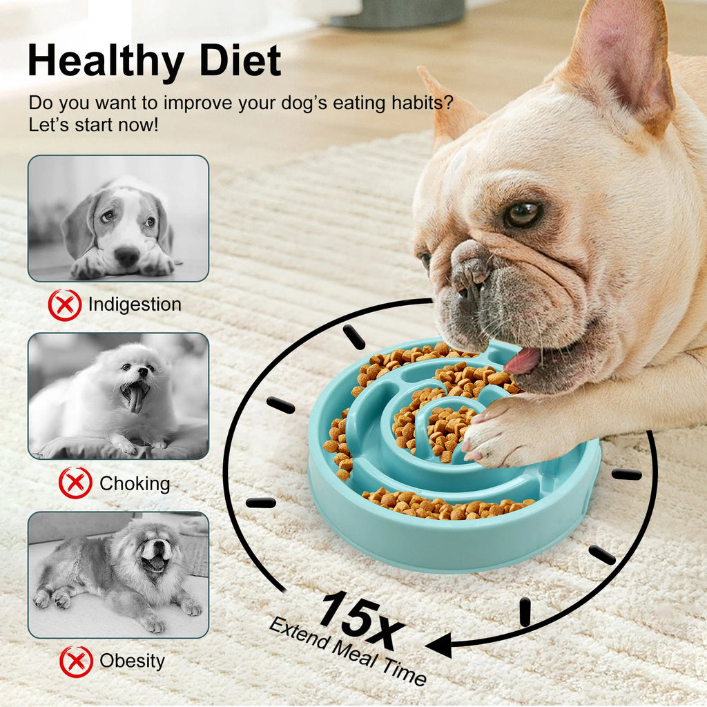 Pet Slow Feeder Bowl – Non-Slip Maze Dish for Dogs & Cats Slow Feeder Bowl Babs