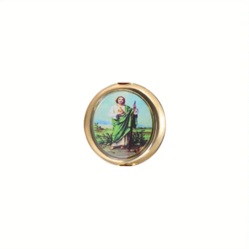 10pcs Catholic St. Jude & Our Lady Charms for DIY Rosary Jewelry Religious Jewelry Charms Babs circular 10pcs
