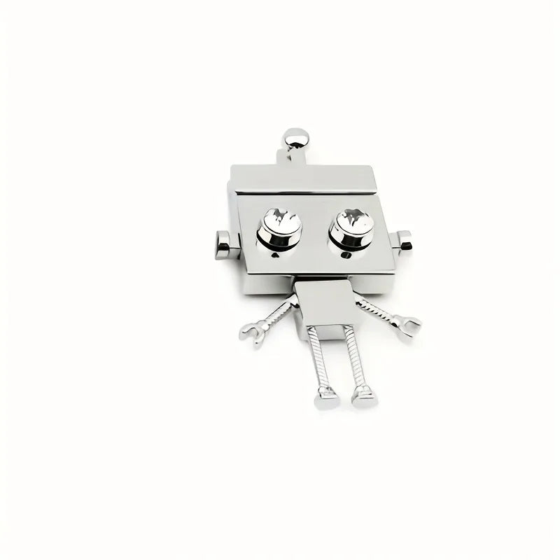 Robot Shape Metal Bag Lock – DIY Push Button Purse Clasp Bag Lock Hardware Babs