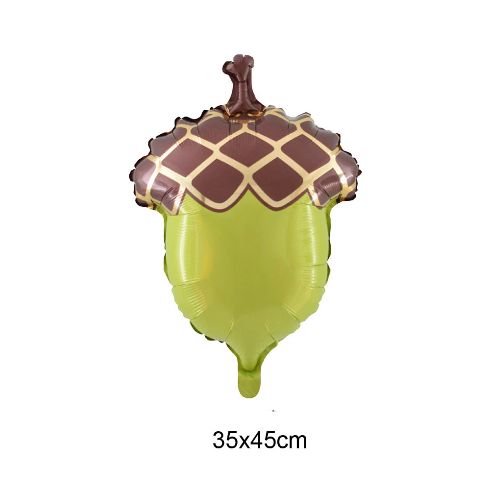 Thanksgiving Foil Balloons & Maple Leaf Banner Party Decor