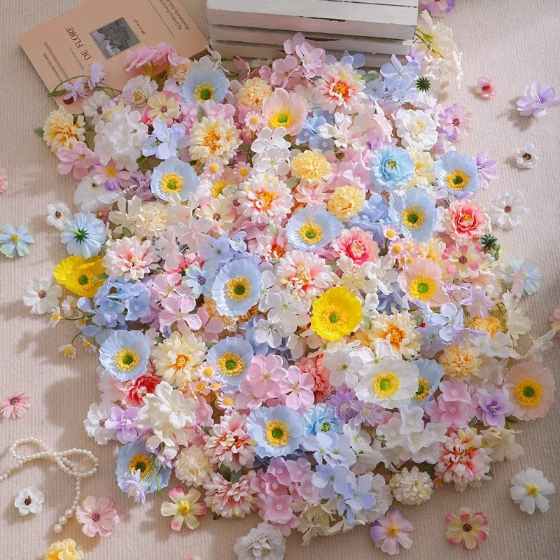 Silk Rose Artificial Flower Heads 4-6CM Mix | 20/50 Pcs Artificial Flower Heads Babs