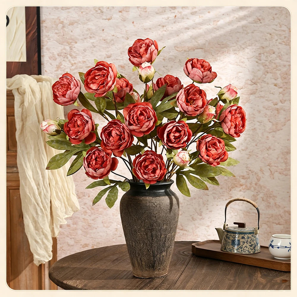 Silk Chrysanthemum Daisy Bouquet | 3-Head Artificial Flowers 60cm Artificial Flower Bouquet Babs