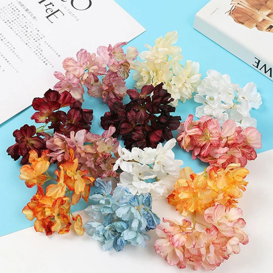 Artificial Silk Hydrangea Flowers 10/20 Pcs – Wedding & Home Artificial Silk Flowers Babs
