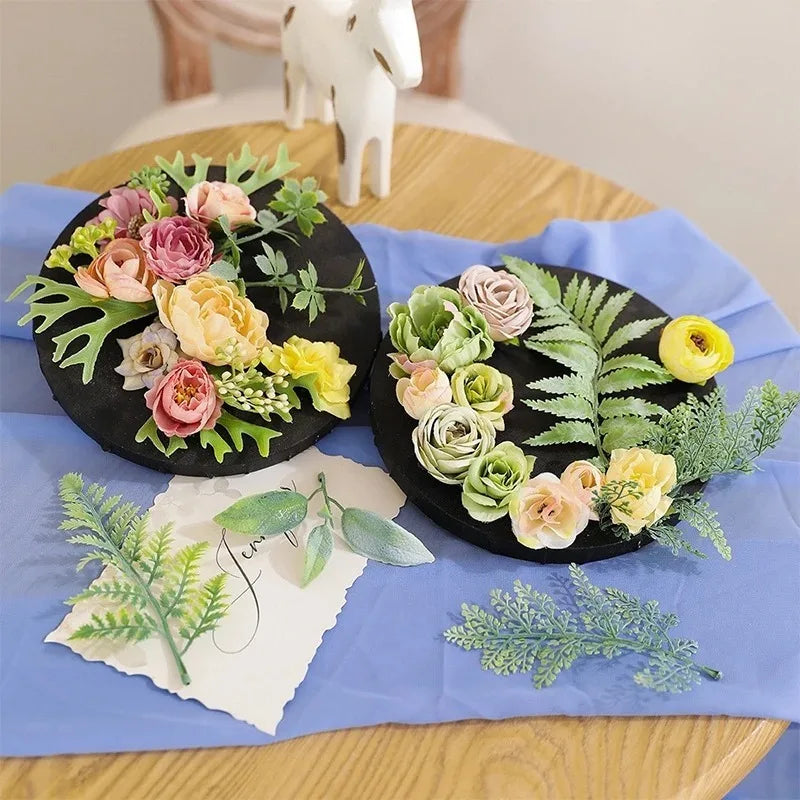 Green Artificial Silk Leaves for DIY Wedding & Party Decor 10Pc Artificial Leaf Decor Babs