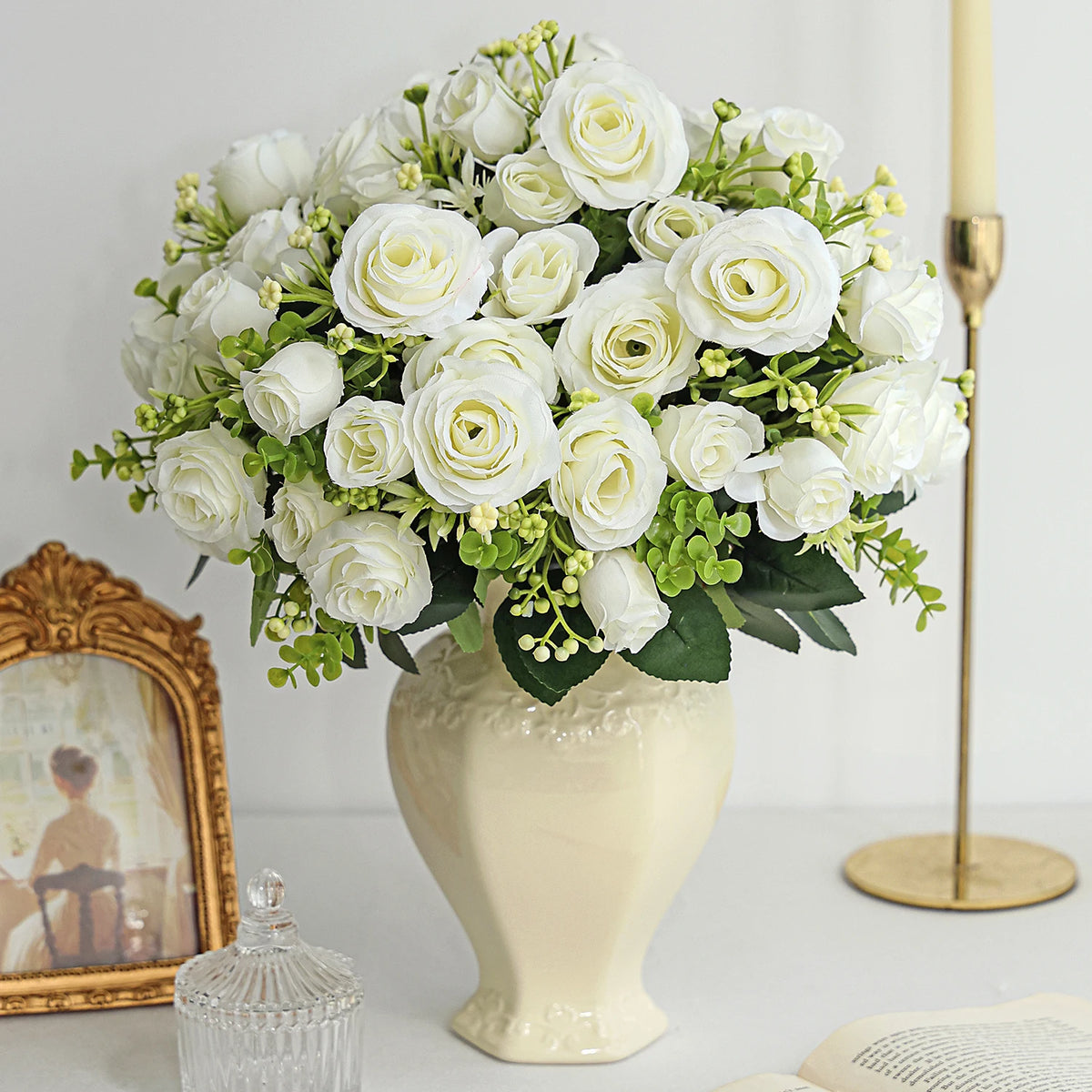 Artificial Silk Rose Bouquet – Wedding & Home Décor Artificial Silk Flowers Babs
