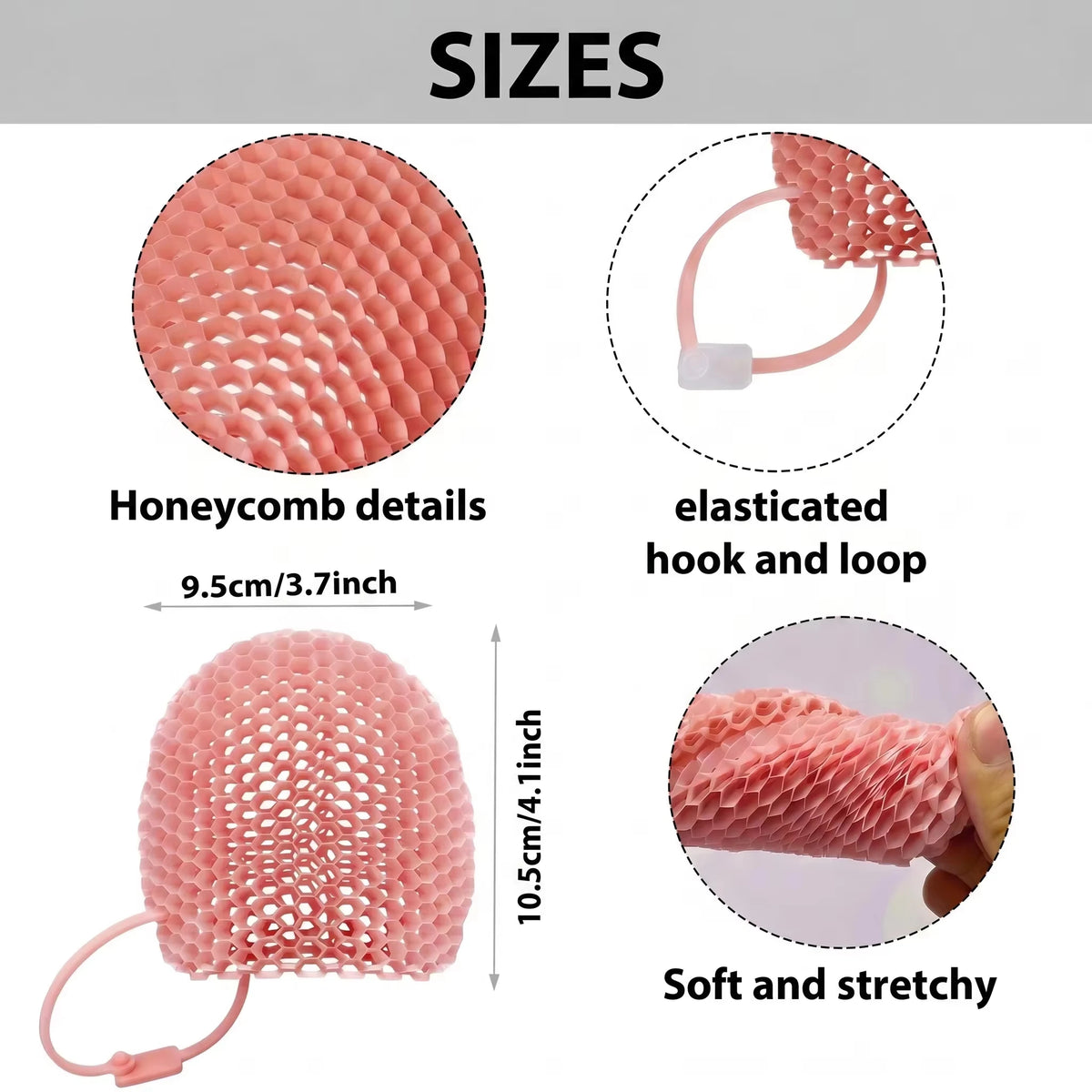 Honeycomb Exfoliating Shower Finger Caps | Multi-Color, Safe Exfoliating Finger Caps Babs
