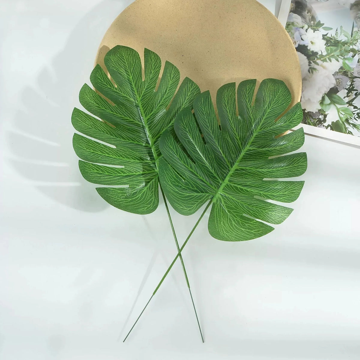 Artificial Turtle Leaves Fake Silk Plants for Home & Party Decor Artificial Leaf Decor Babs