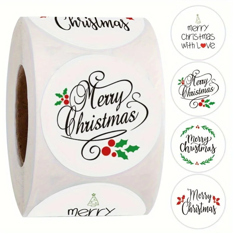 Christmas Merry Stickers – Festive Gift Seal Decorative Labels Decorative Stickers Babs A