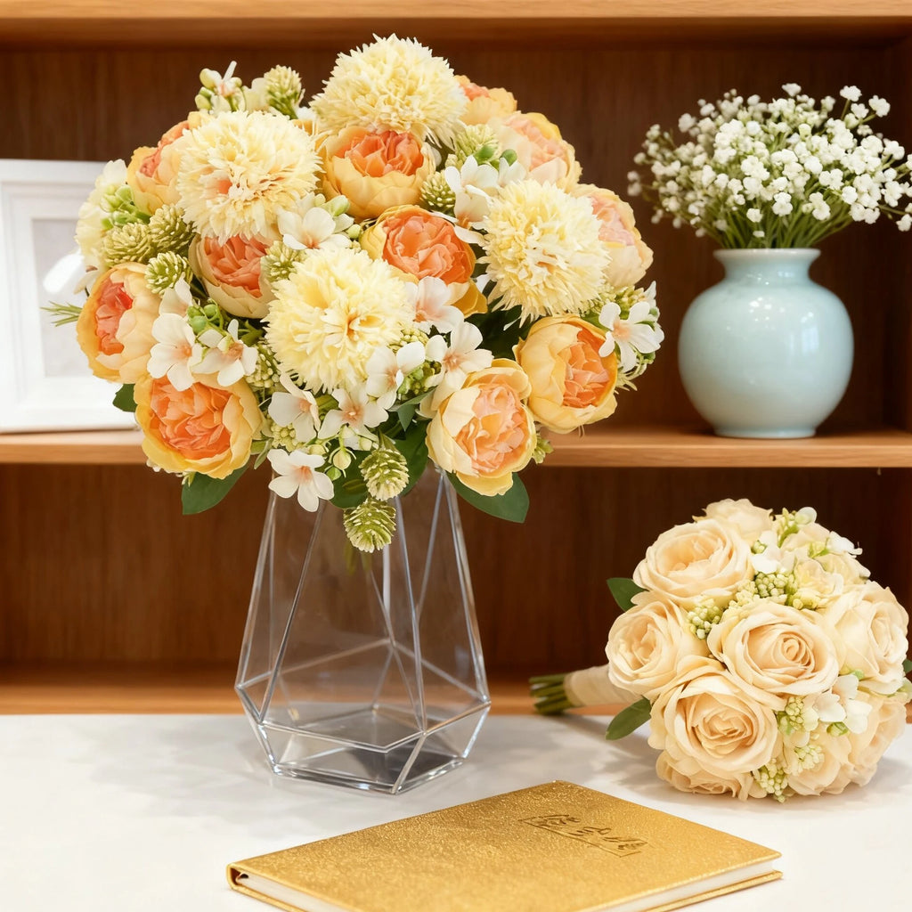 Artificial Silk Peony Bouquet | Wedding & Home Décor Flowers Artificial Flower Bouquet Babs