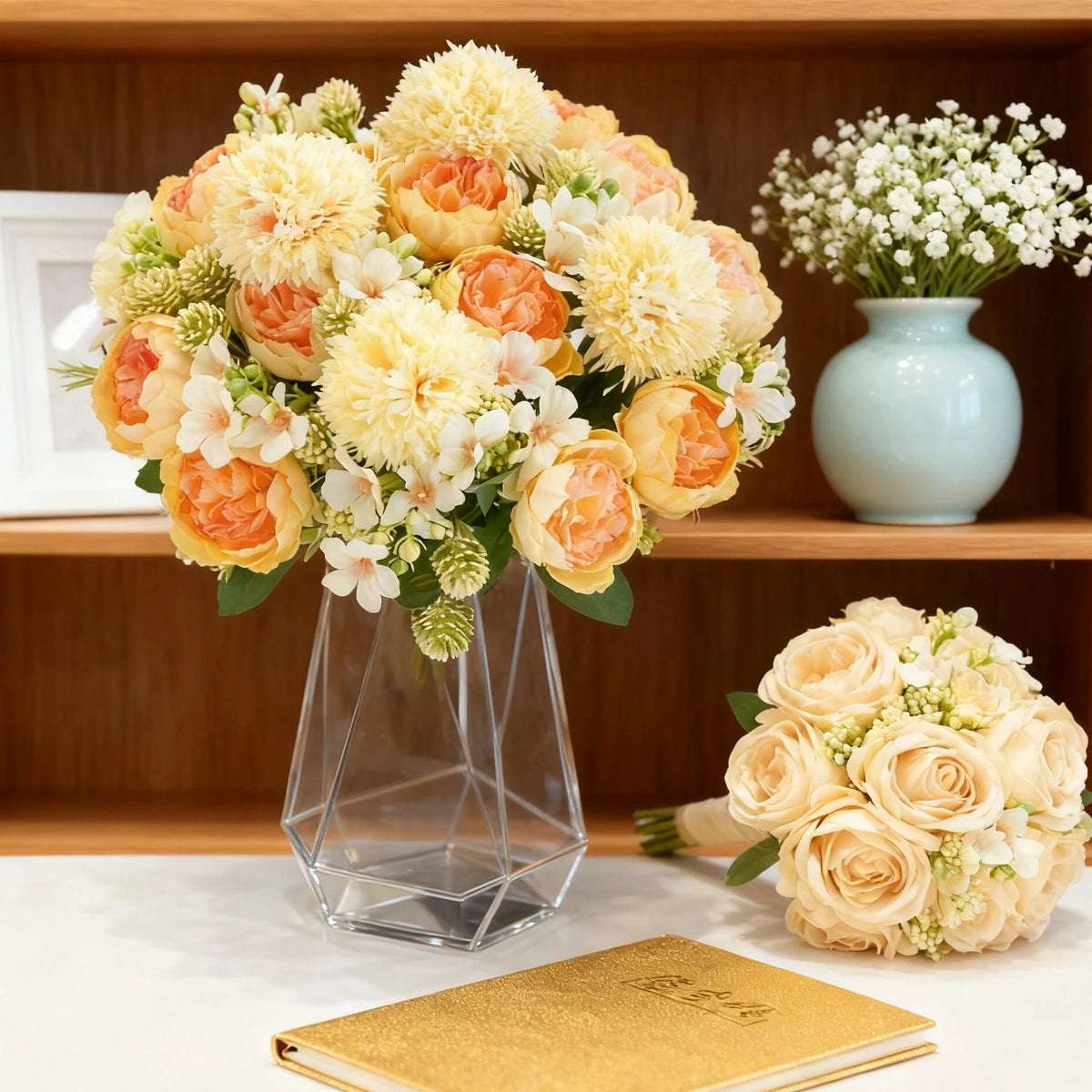 Artificial Silk Peony Bouquet | Wedding & Home Décor Flowers Artificial Flower Bouquet Babs